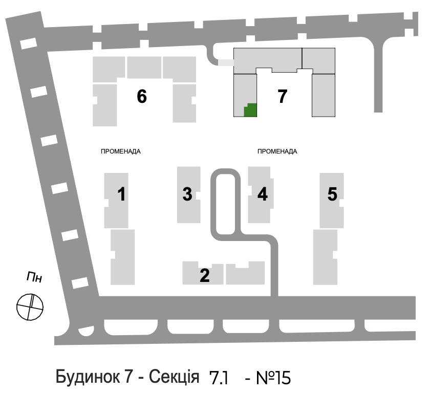 2-кімнатна квартира 63,07 м2 - Фото №1