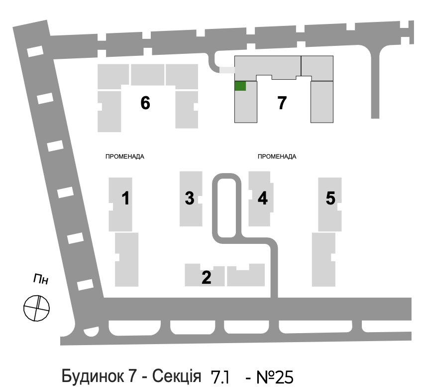 1-кімнатна квартира 37,27 м2 - Фото №1