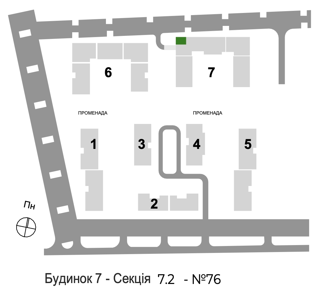 2-кімнатна квартира 57,48 м2 - Фото №1