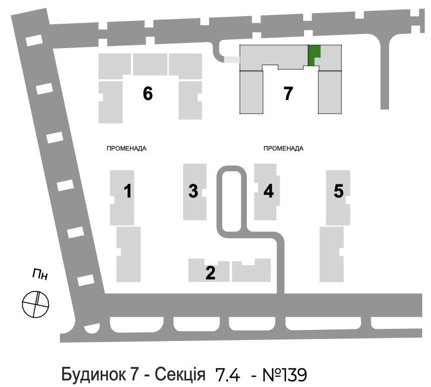 2-кімнатна квартира 59,44 м2 - Фото №1 2-кімнатна квартира 59,44 м2 - Фото №1