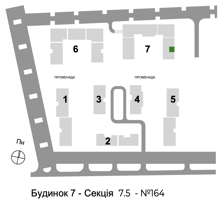 1-кімнатна квартира 39,47 м2 - Фото №1