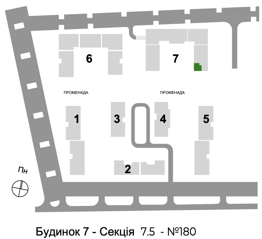 2-кімнатна квартира 63,76 м2 - Фото №1
